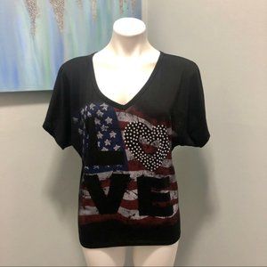 Wet Seal Graphic American Love T-shirt